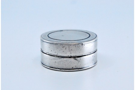 Caixa de Vinagrete em prata e ouro em forma redonda do período de George III.